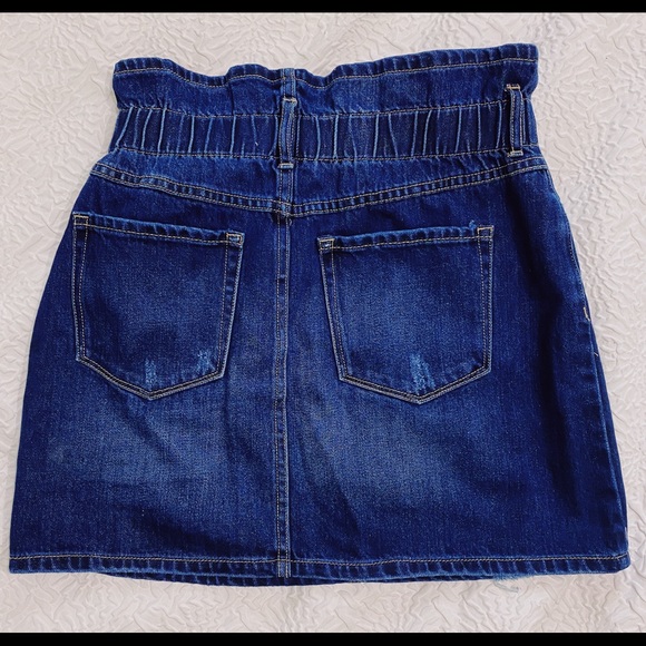 Paperbag denim mini skirt - Picture 3 of 4